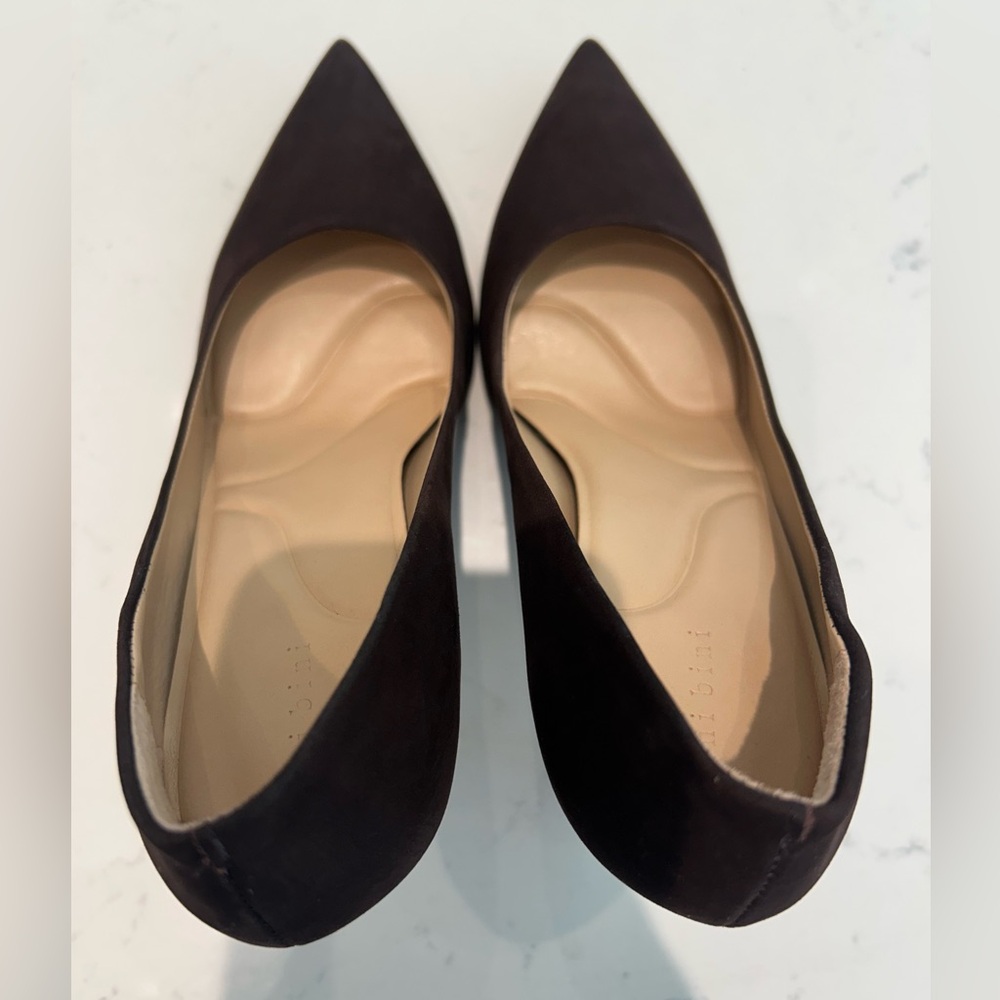 Gianni Bini Sampras Nubuck Pointed Toe Brown Suede Pumps 🤎 Classic Heels | Sz 8 - Picture 7 of 11